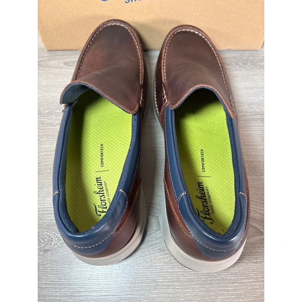 Florsheim Frenzi Venetian Brown Leather Men's Shoes Size‎ 11.5 EU 44.5- NIB